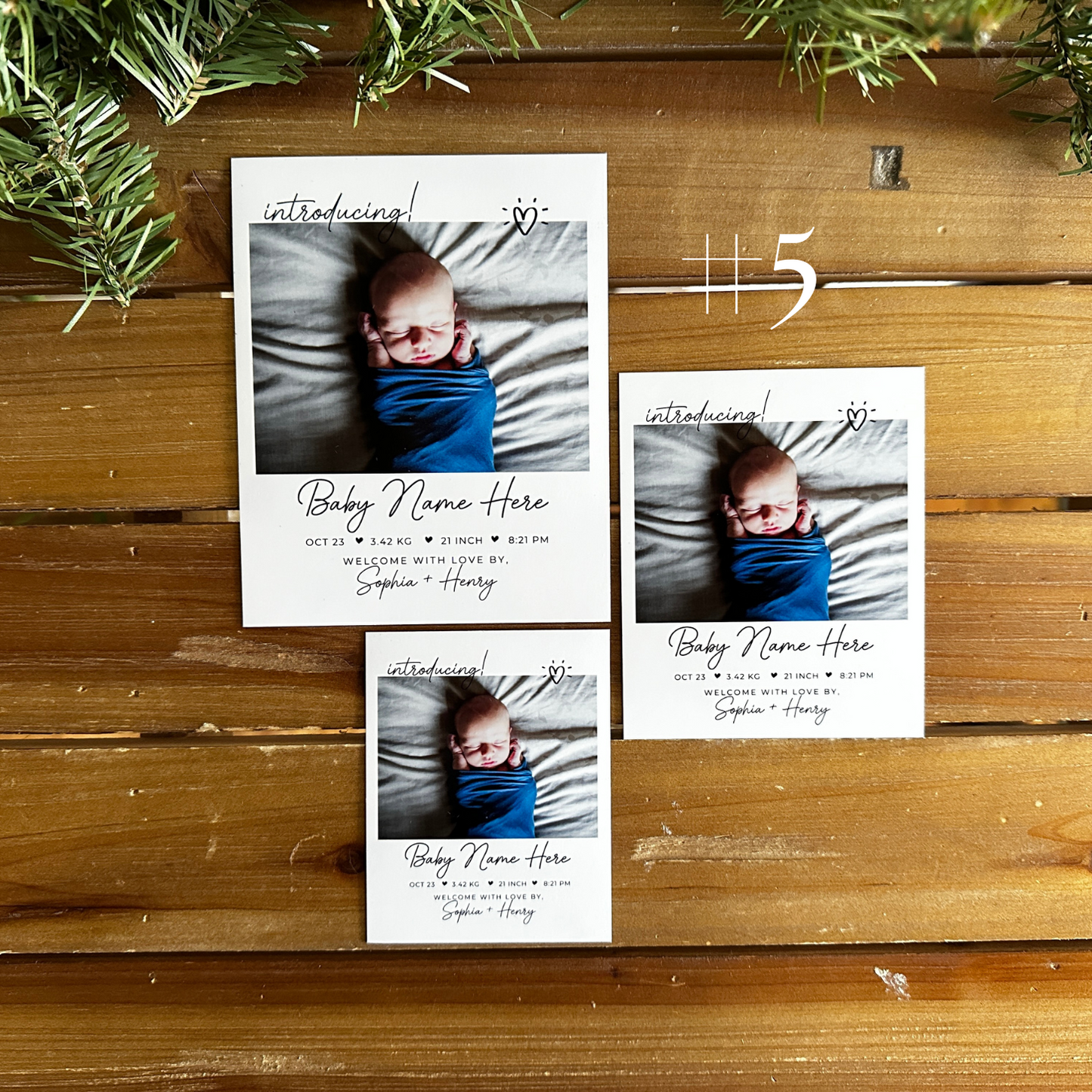 Birth Announcement Photo Magnets