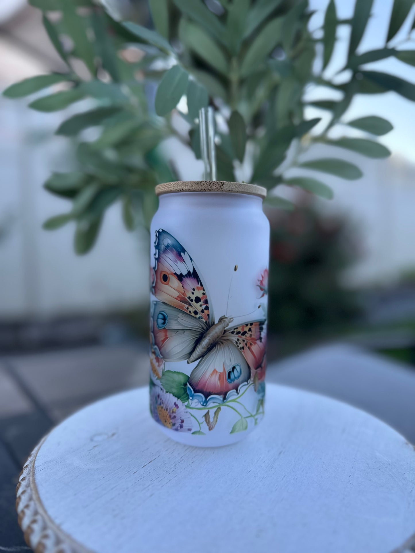 18oz Frosted Glass Can