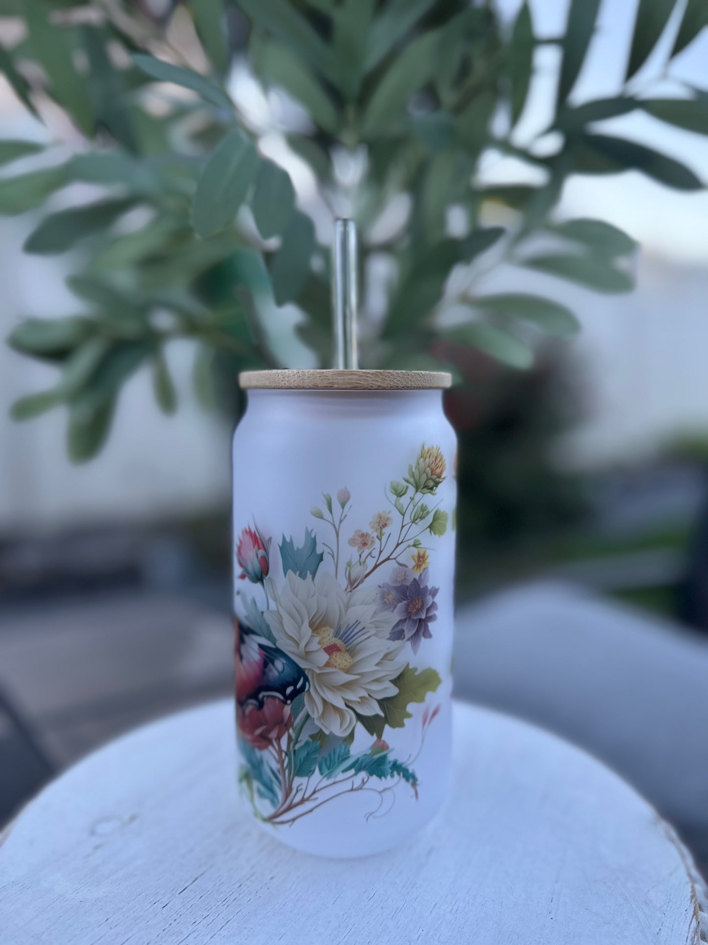 18oz Frosted Glass Can