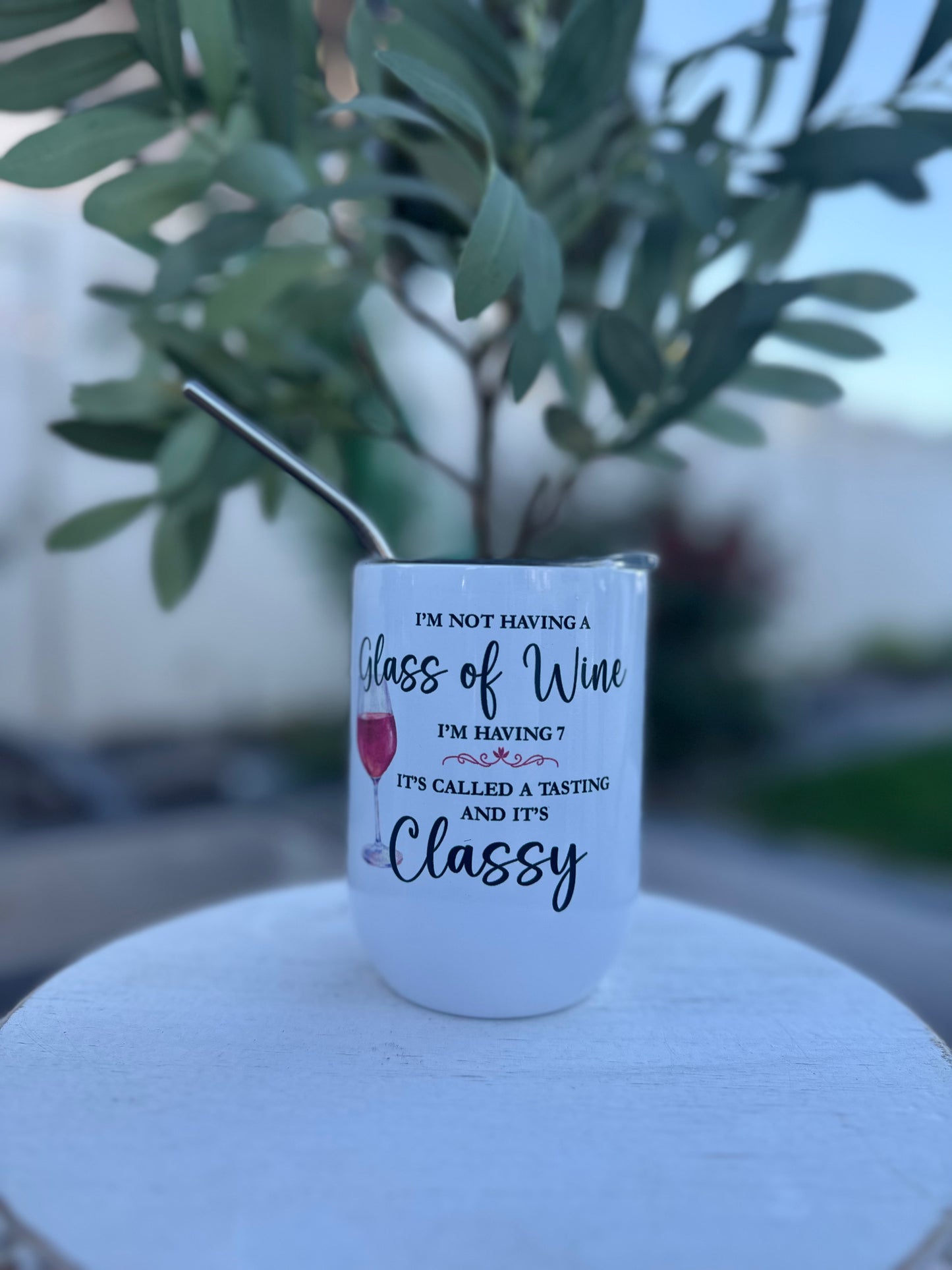 12oz Stainless Steel Wine Tumbler