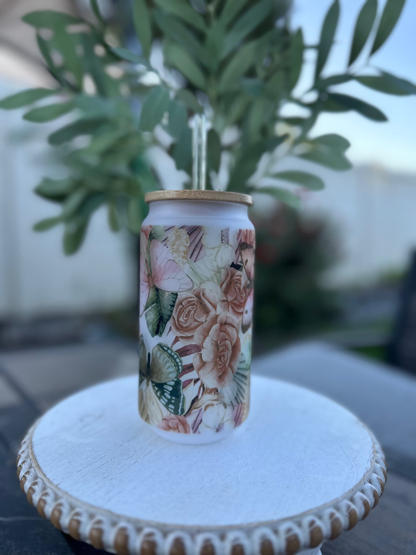 18oz Frosted Glass Can
