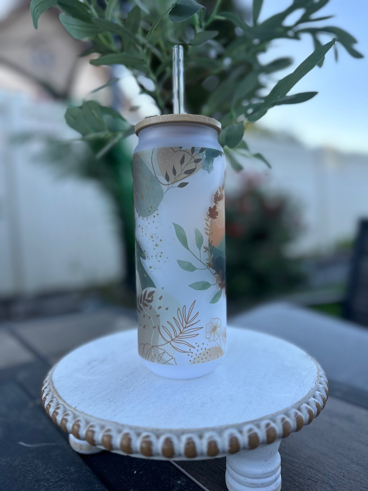25oz Frosted Glass Can