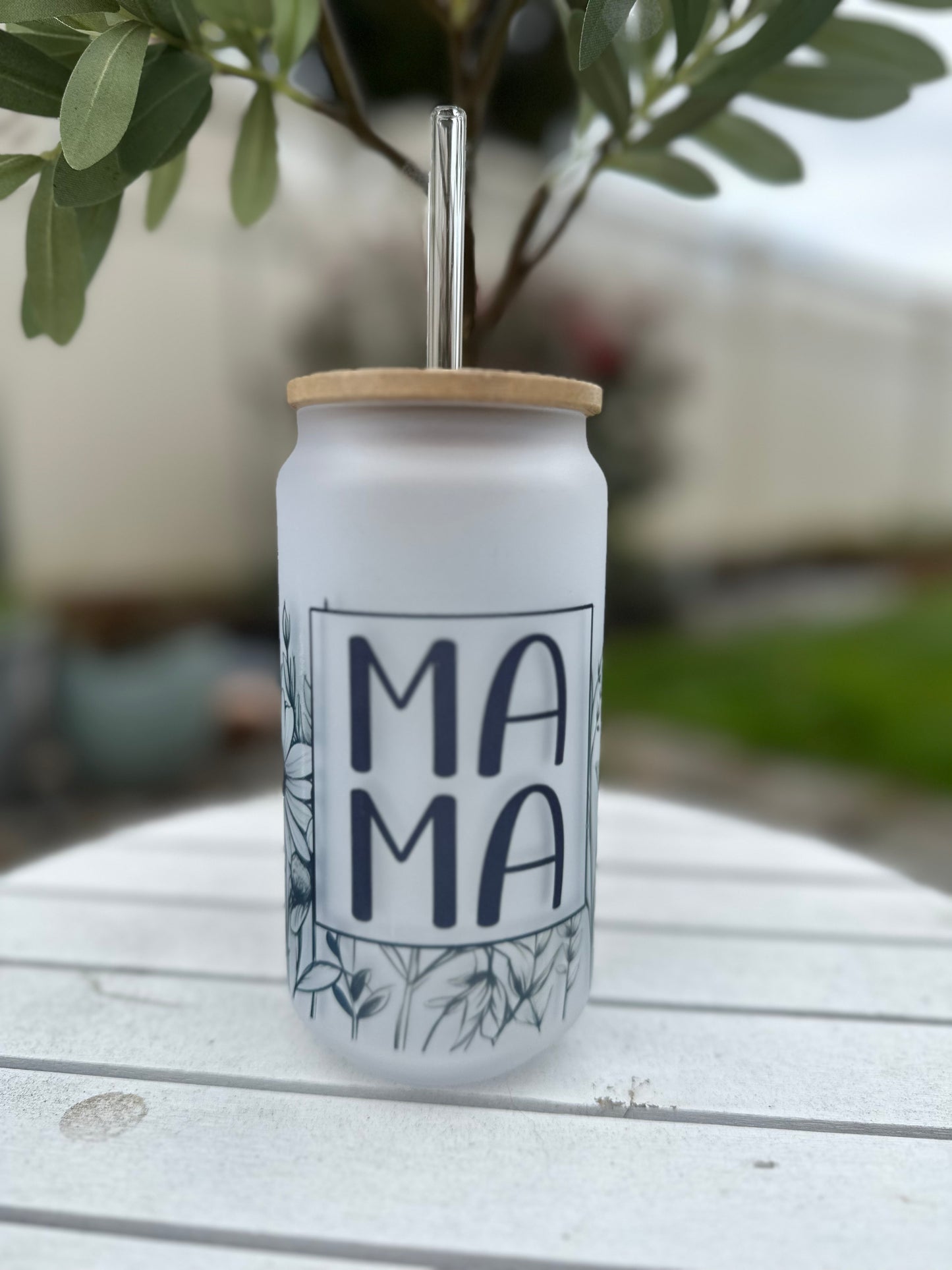 18oz Frosted Glass Can
