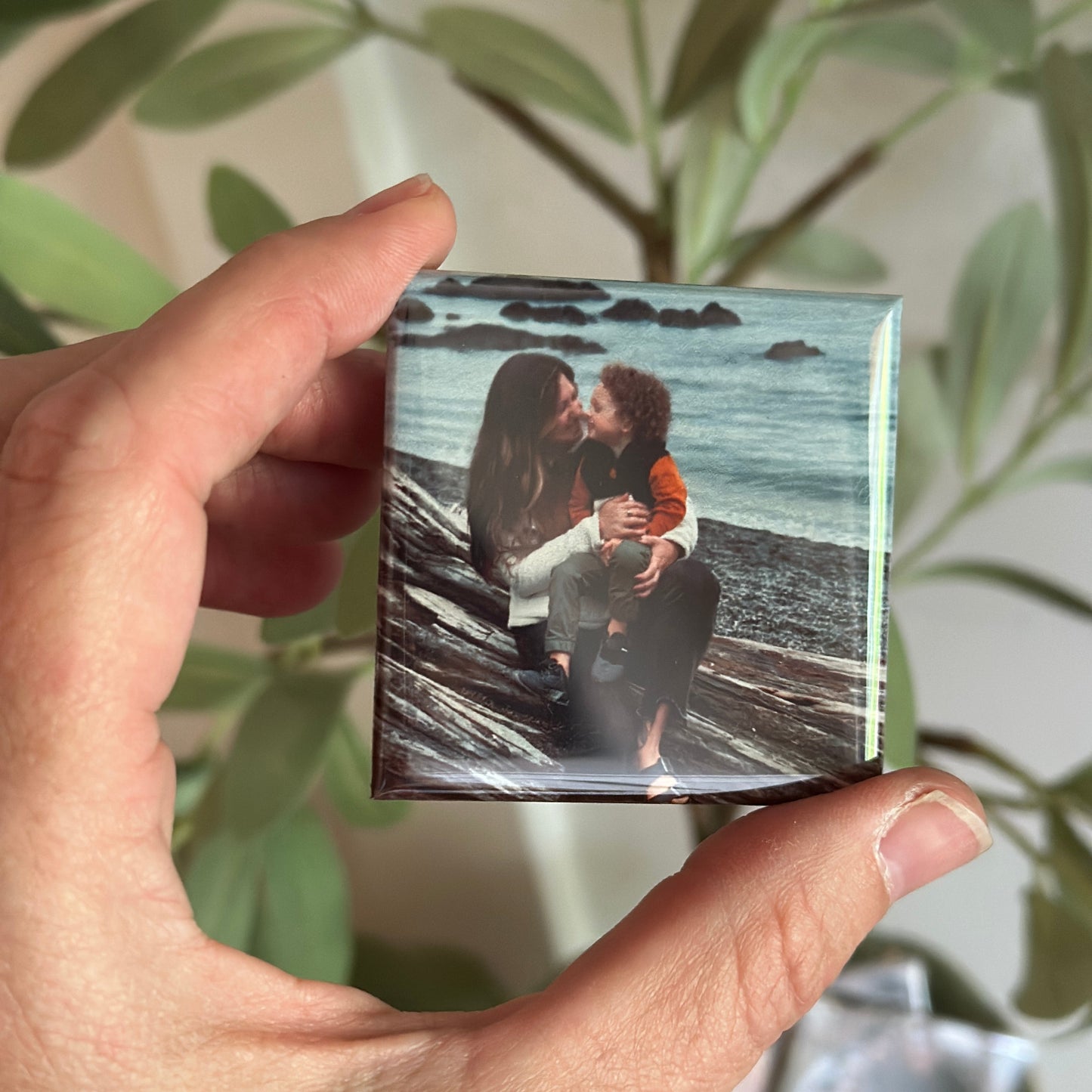 square photo magnet