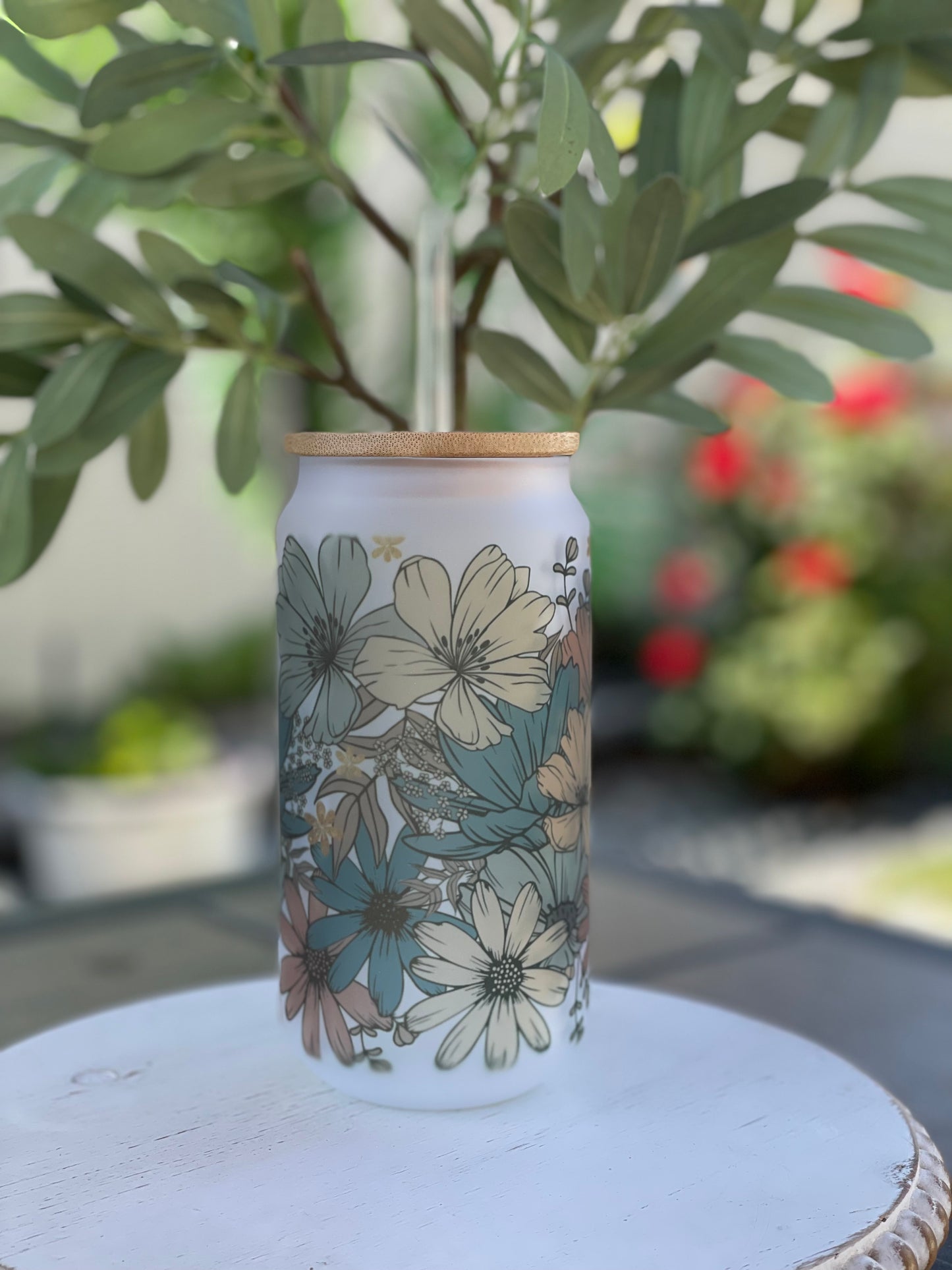 18oz Frosted Glass Can