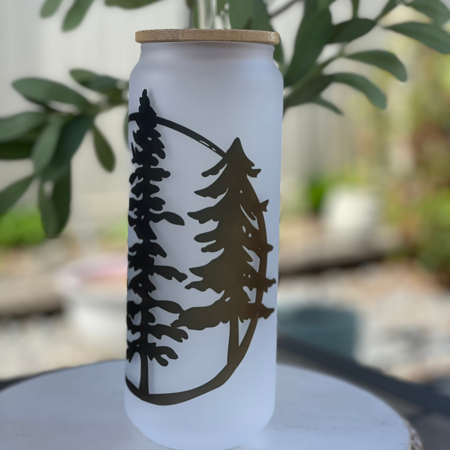 25oz Frosted Glass Can