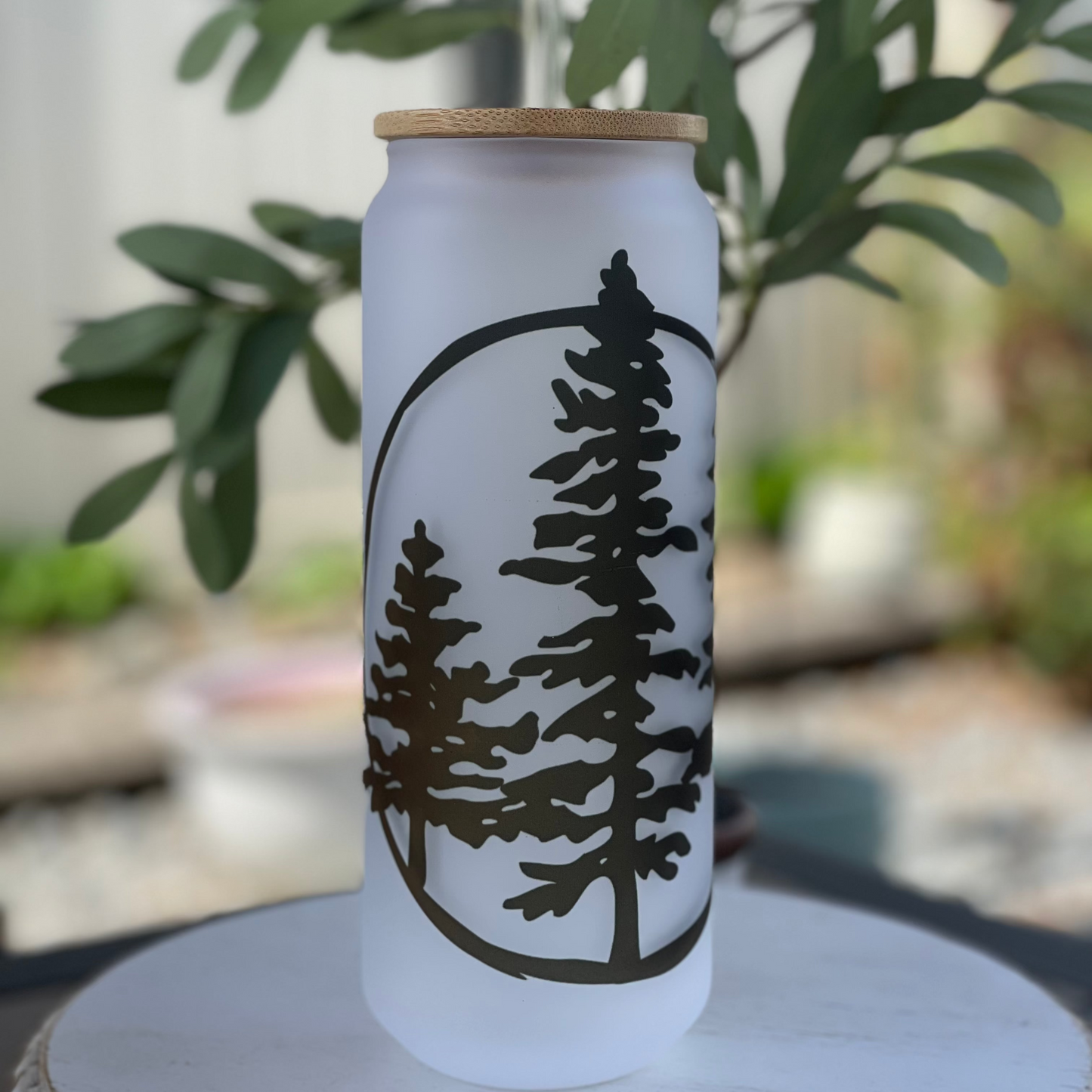 25oz Frosted Glass Can