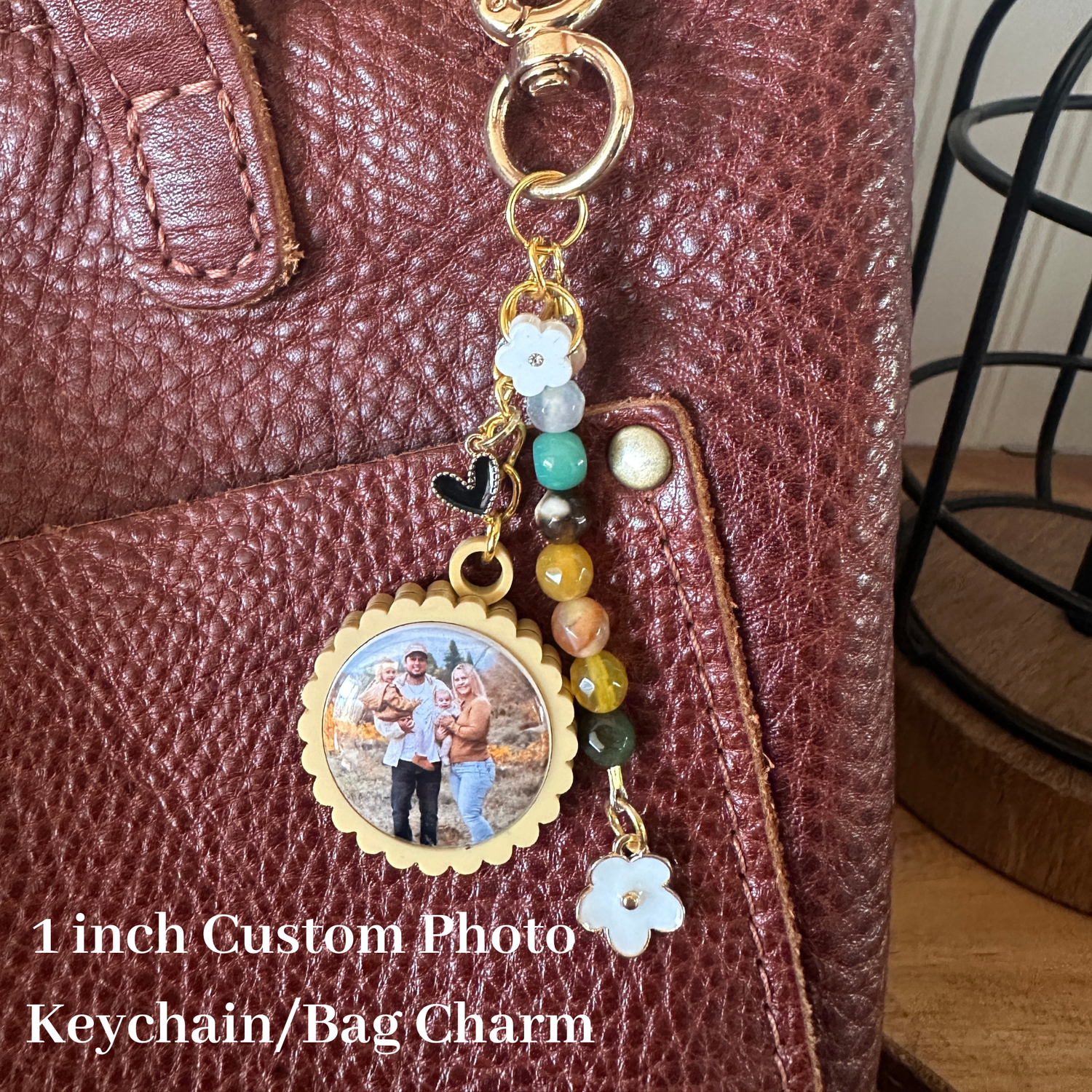 1 inch Custom Photo Keychain/Bag Charm