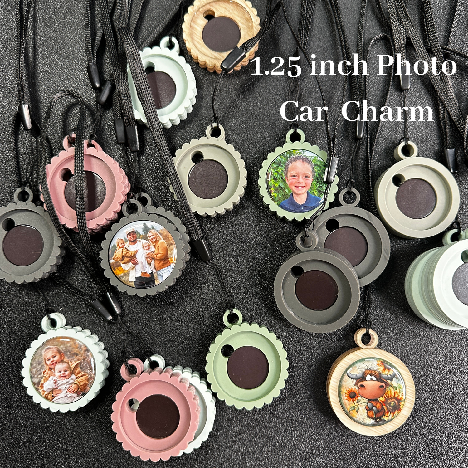 1.25 inch Photo Car Charm