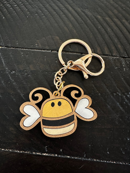 Bee keychain/bag tag