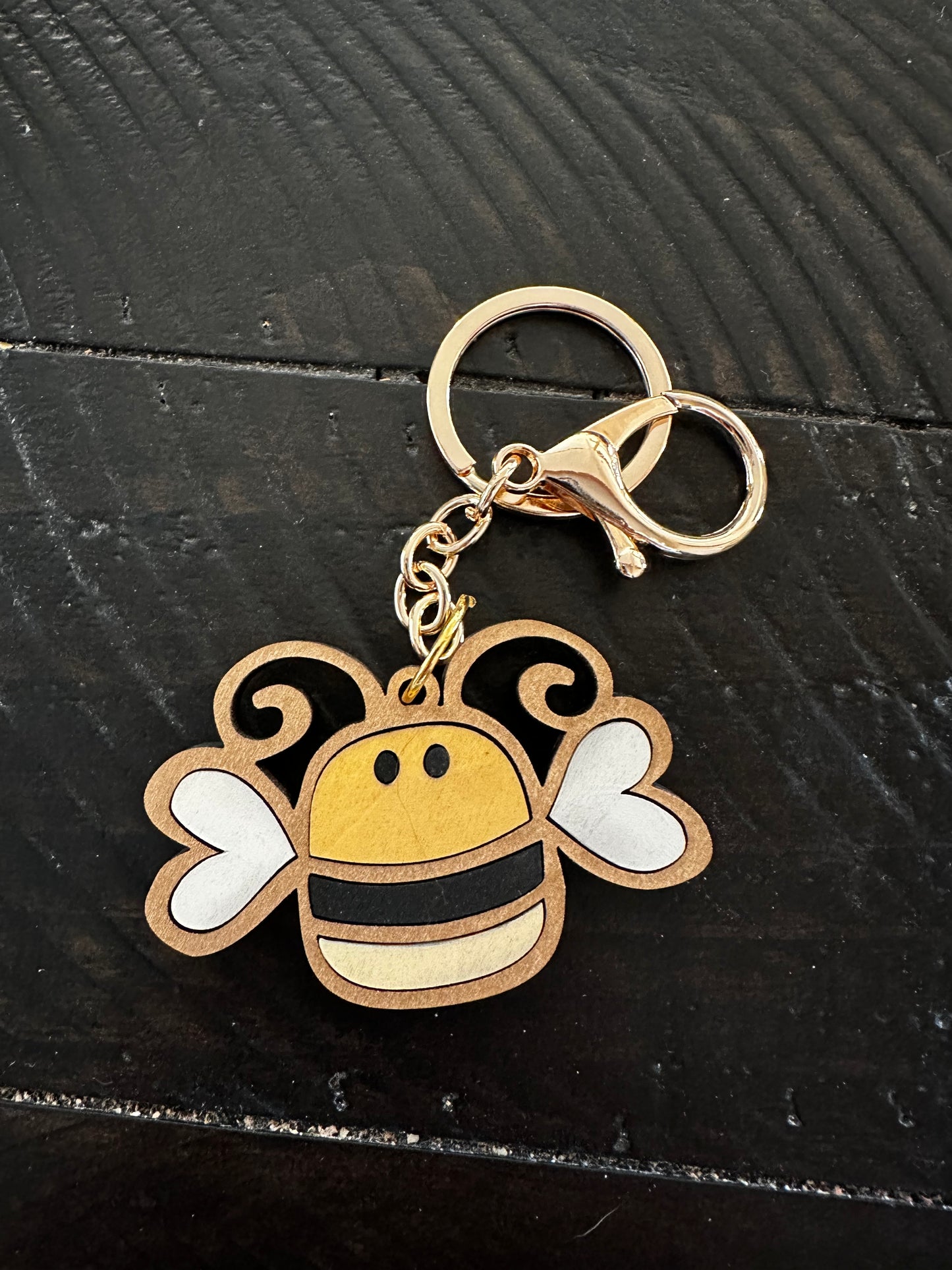 Bee keychain/bag tag