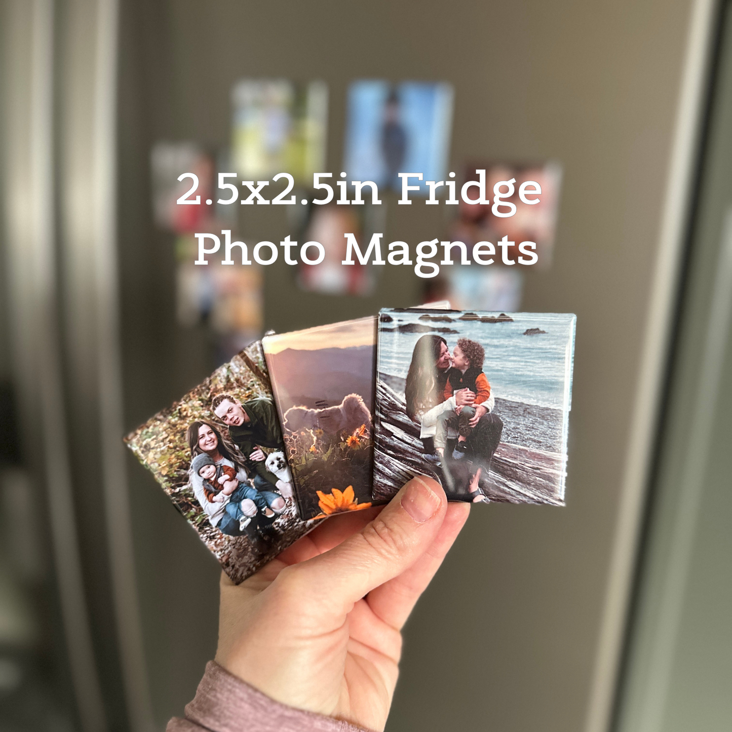 2.5x2.5inch Fridge Photo Magnets